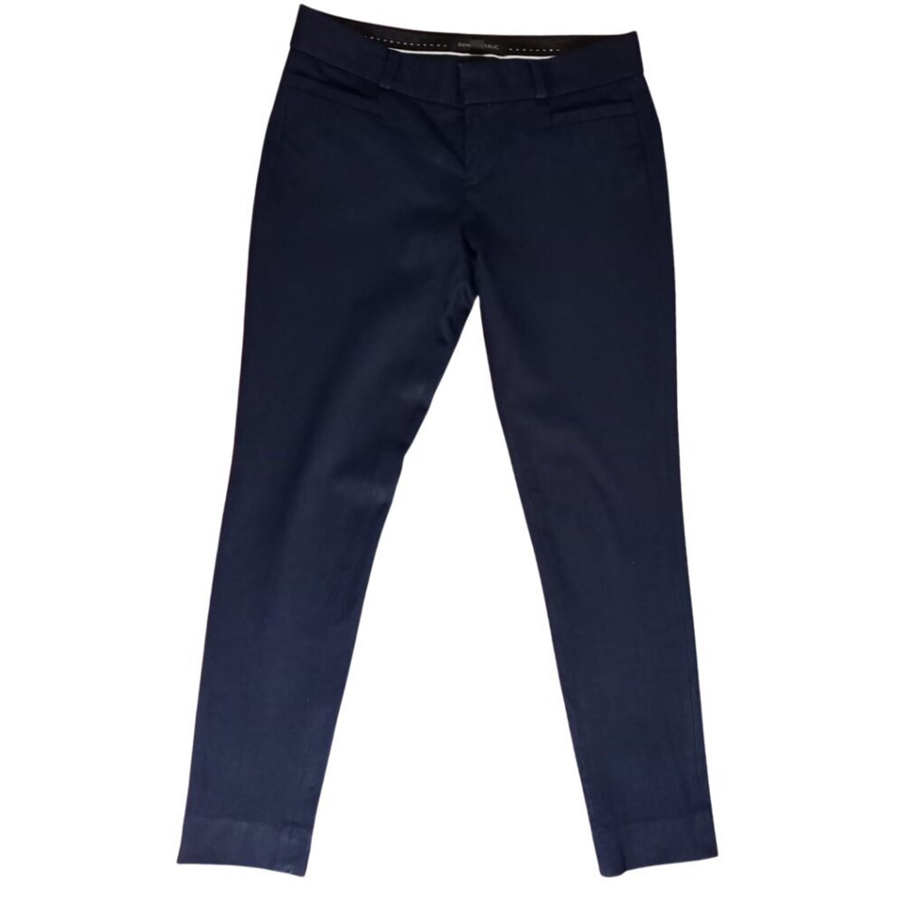 Banana Republic Navy Blue Women's Dress Pants - Slim Straight Leg, Size 4